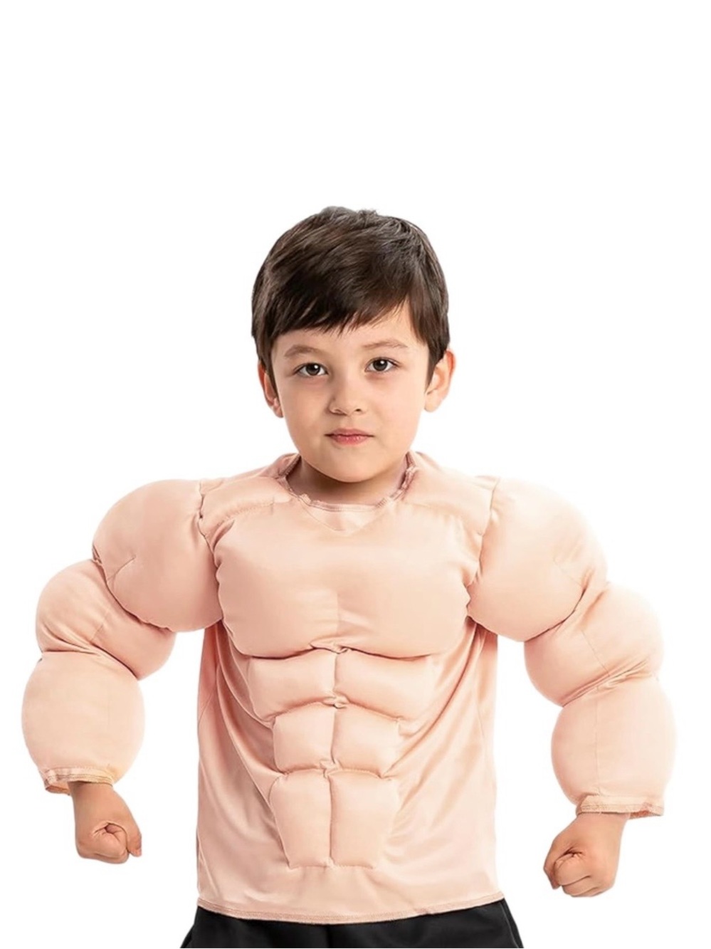 New Spooktacular Creations Body Builder Costume Kids Muscle Shirt M Halloween